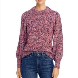 525 America Melange Blouson-sleeve sweater in poppy multi